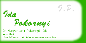 ida pokornyi business card